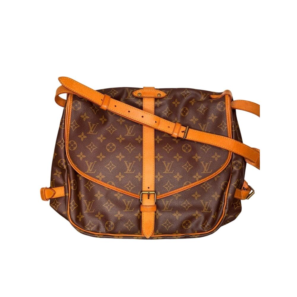 Louis Vuitton Saumur 35 Monogram Canvas Saddlebag M42254 VTG